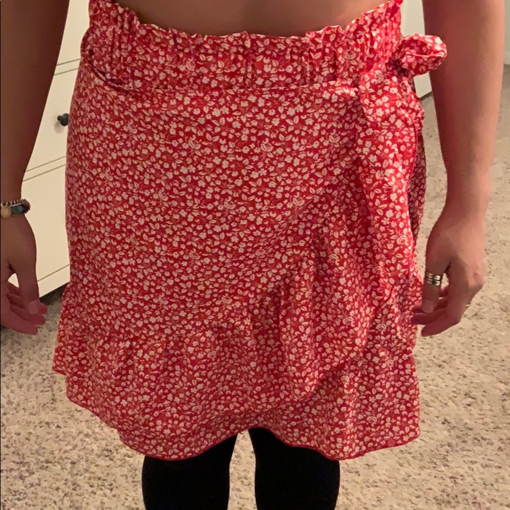 White and red skirt